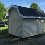 8x12 Barn with temporary skids for moving